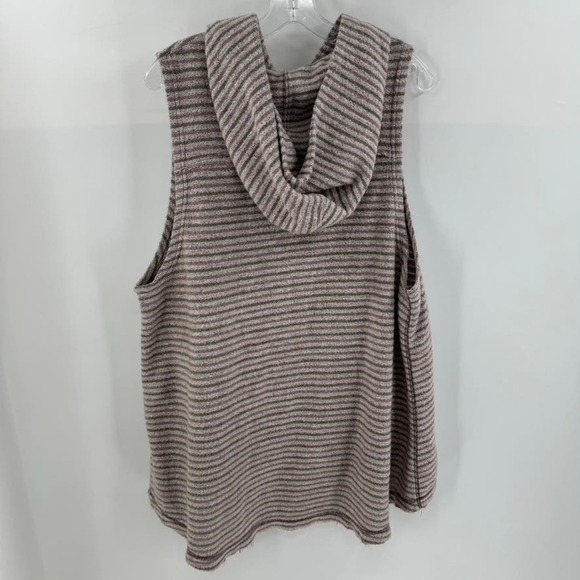 Free People Hooded Sleeveless Sweater - Purple and brown - Picture 5 of 8